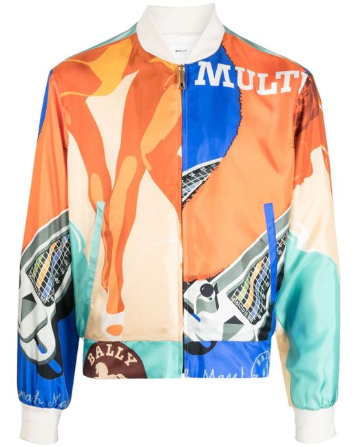 Bally graphic-print bomber jacket