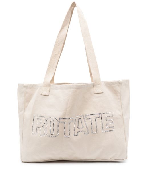 Rotate logo-embellished organic-cotton tote bag