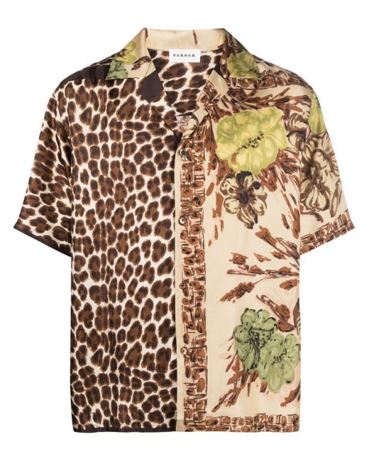 P.A.R.O.S.H. leopard-print short-sleeved shirt