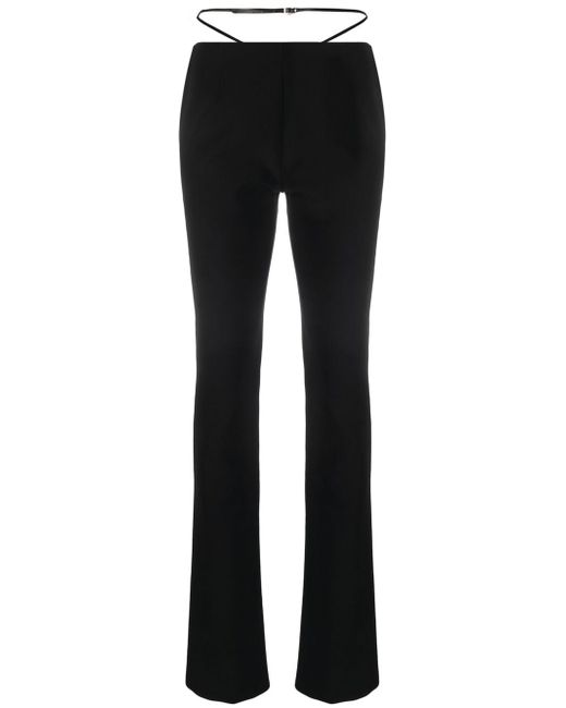 Dsquared2 strap-detail flared trousers