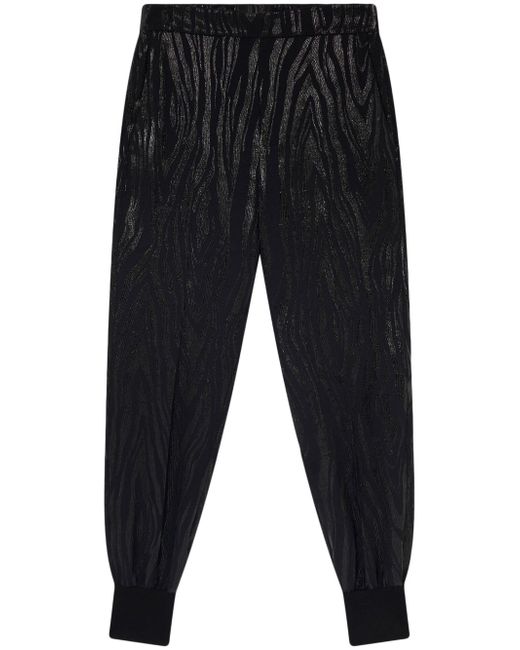 Stella McCartney wood-grain effect tapered trousers