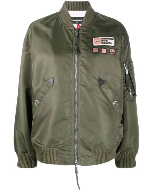 Dsquared2 patch-detail bomber jacket