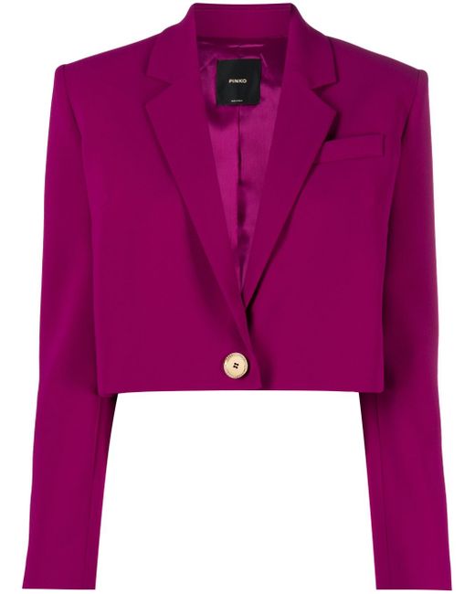 Pinko cropped single-breasted blazer