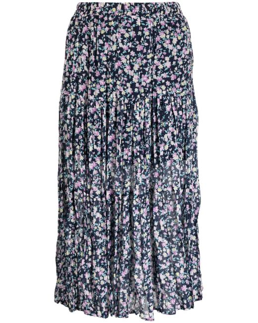 b+ab floral-print pleated skirt