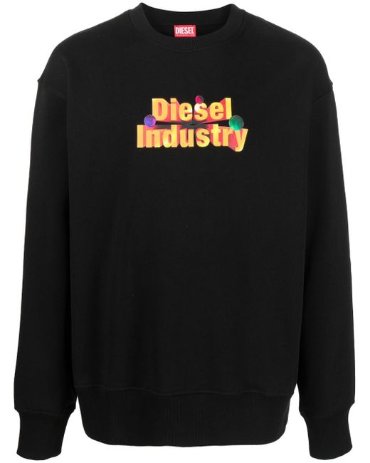 Diesel logo-stamp crew-neck sweatshirt