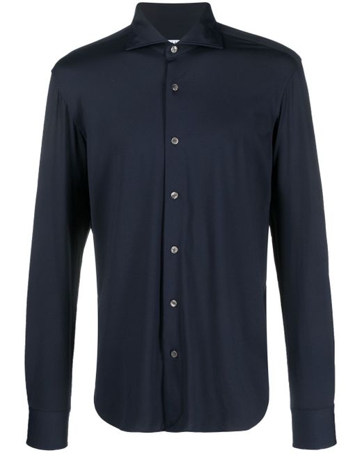 Orian long-sleeve spread-collar shirt