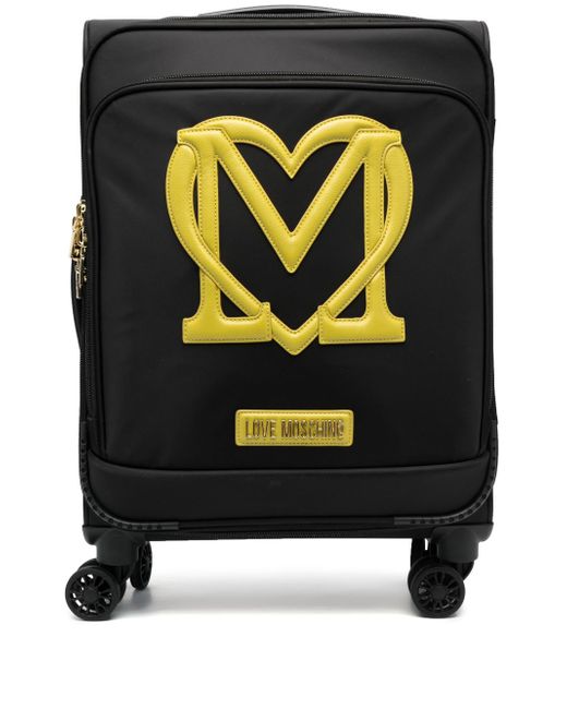 Love Moschino logo-patch rolling luggage