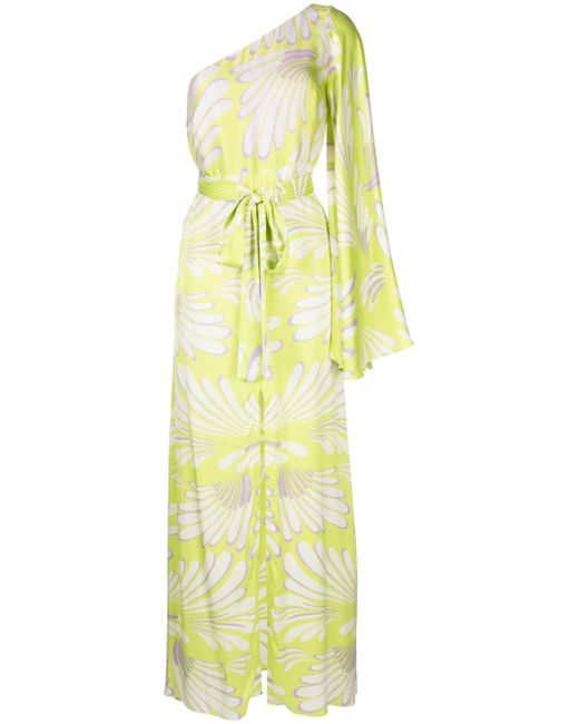 Alexis abstract-print long dress