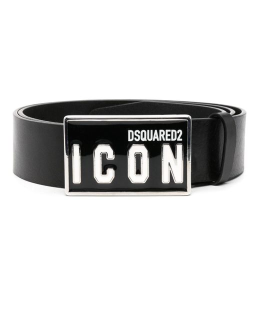 Dsquared2 logo-buckle leather belt