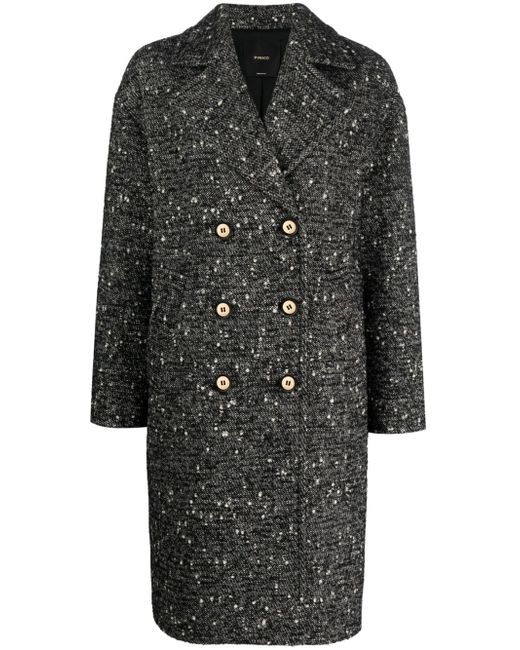 Pinko notched lapels double-breasted coat