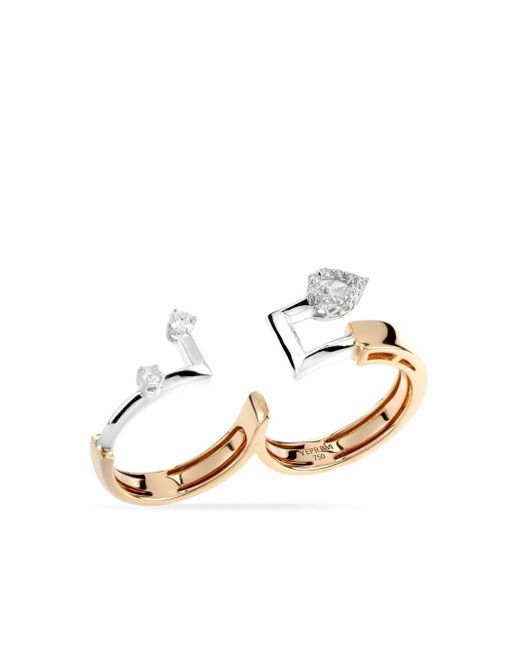 Yeprem 18kt rose gold Electrified diamond statement ring
