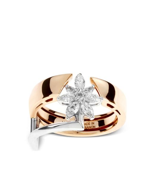 Yeprem 18kt rose gold Electrified diamond ring