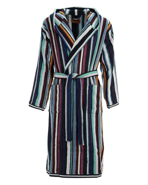 Missoni Home towelling-finish striped robe
