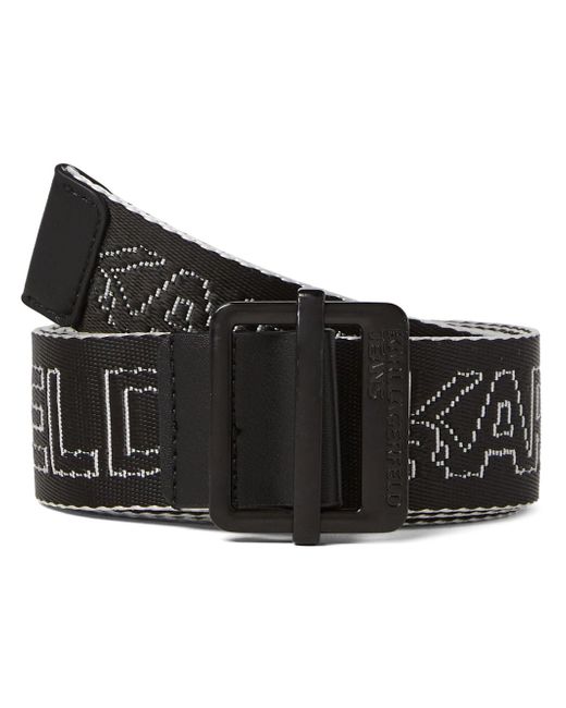 Karl Lagerfeld Jeans logo-print webbing belt