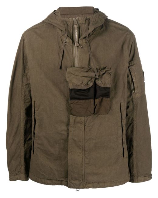 CP Company zip-up cotton hooded jacket