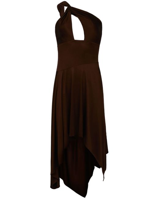 Rta asymmetric one-shoulder midi dress