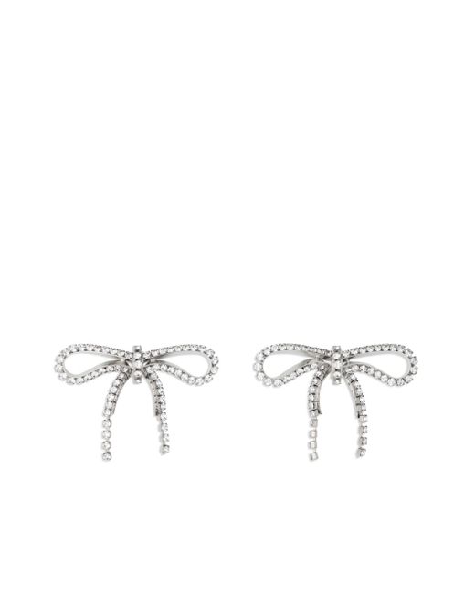 Balenciaga Archive Ribbon crystal-embellished earrings