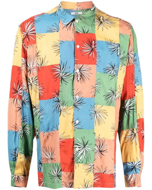 Bode patchwork-style long-sleeve shirt
