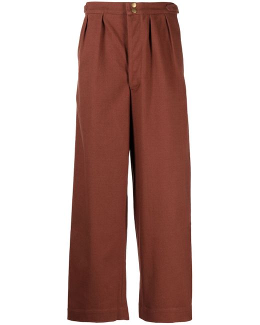 Bode cropped wide-leg trousers