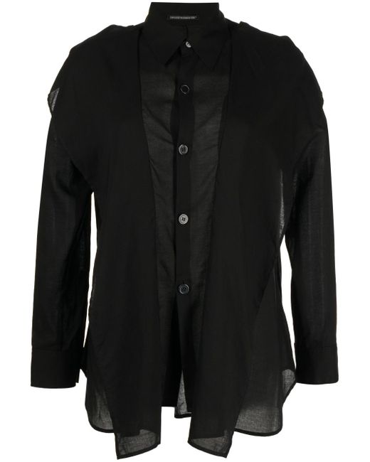 Yohji Yamamoto asymmetric long-sleeved shirt