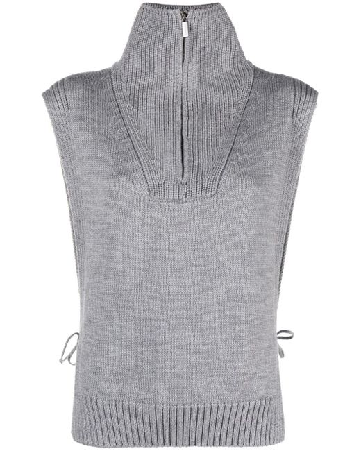 Fabiana Filippi sleeveless roll-neck knitted vest