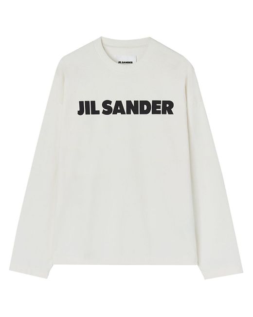 Jil Sander logo-print long-sleeve top