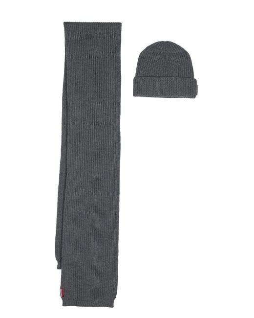 Dsquared2 knitted scarf-beanie set