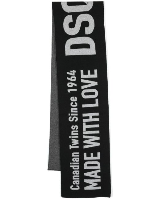 Dsquared2 intarsia-knit logo scarf