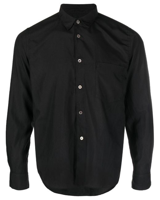Comme Des Garcons Black long-sleeve patch-pocket shirt