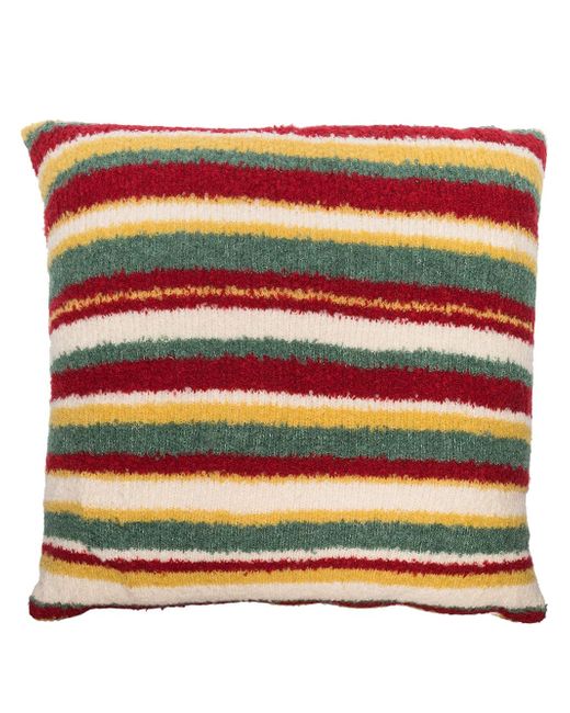The Elder Statesman Teddy Stripe knitted cushion