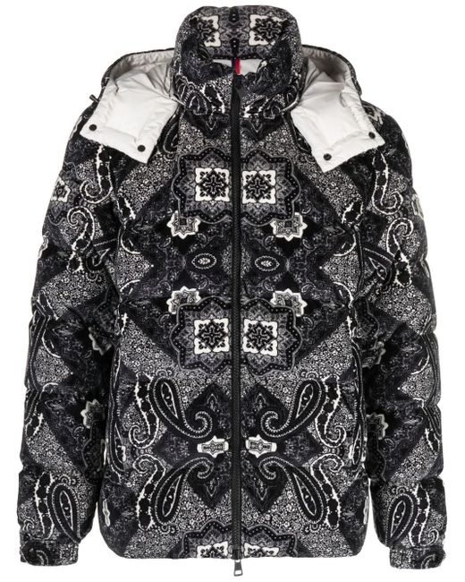 Moncler graphic-print hooded jacket