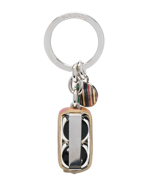 Paul Smith engraved logo-tag dice keychain