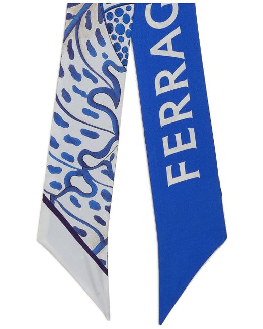 Ferragamo Foliage-print band scarf