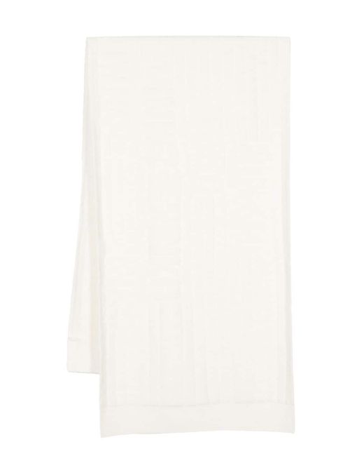 Pinko intarsia-knit logo rectangle scarf