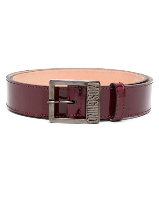 Moschino patent leather belt
