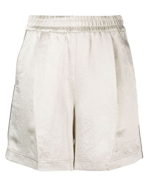 Helmut Lang satin-finish cotton shorts