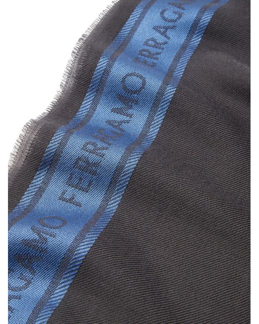 Ferragamo colour-block logo-print scarf