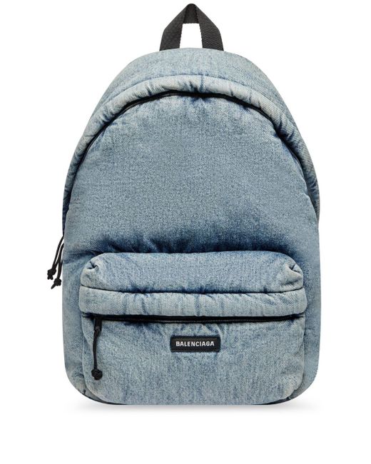 Balenciaga washed denim backpack