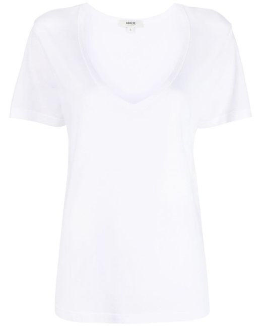 Agolde V-neck cotton-blend T-shirt
