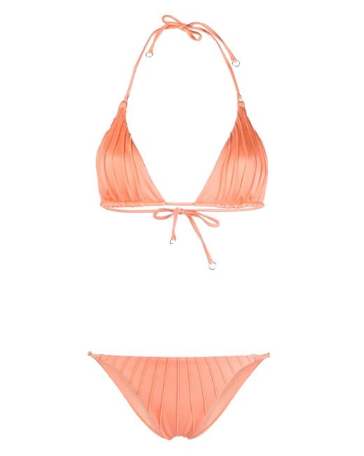 Noire Swimwear gathered bikini set