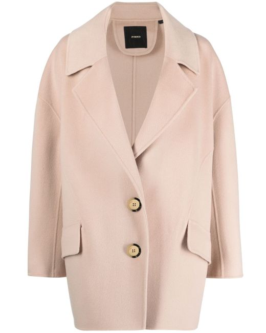 Pinko single-breasted wool coat