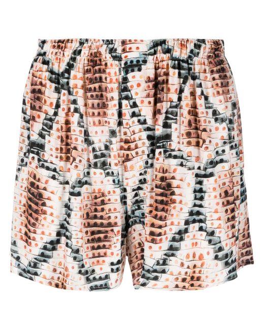 Endless Joy snakeskin-print elasticated bermuda shorts