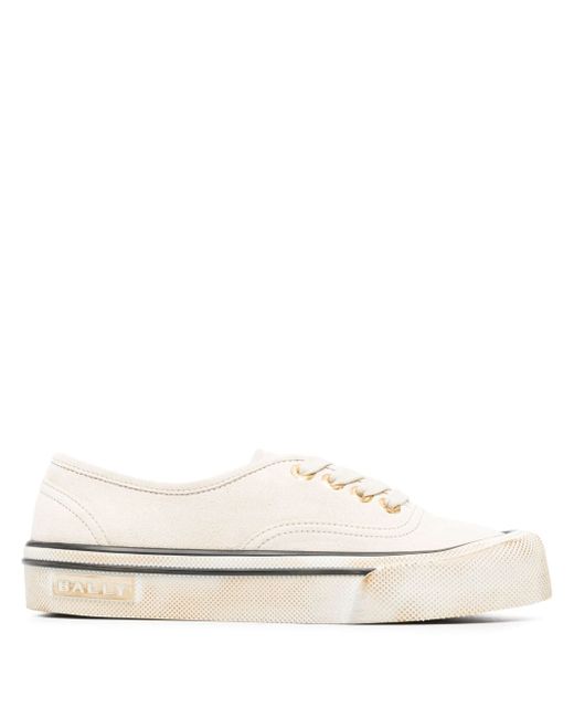 Bally faded suede low-top sneakers