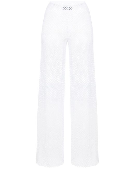 Federica Tosi high-waisted pointelle-knit trousers