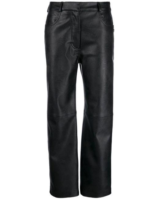 Stella McCartney faux-leather straight-leg trousers