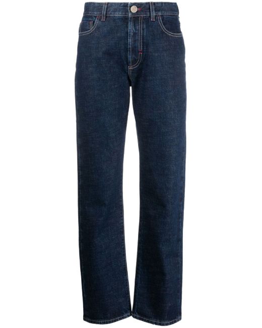 Moorer logo-patch straight-leg jeans