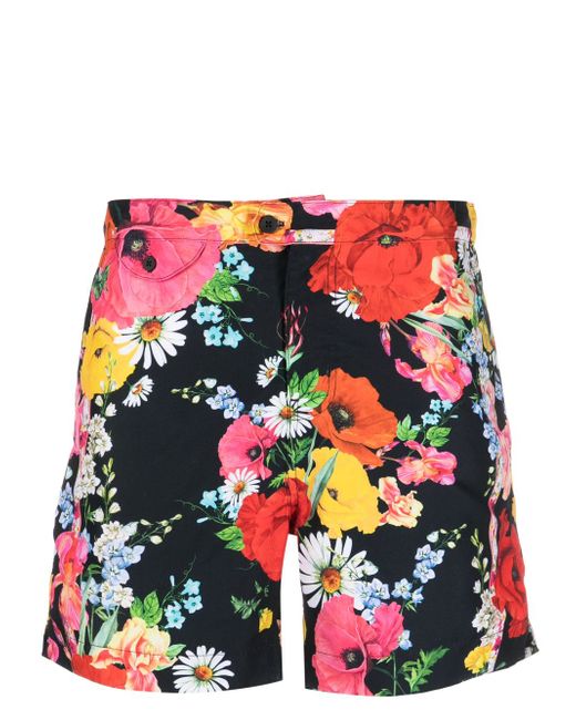 Camilla Adieu Yesterday floral-print swim shorts