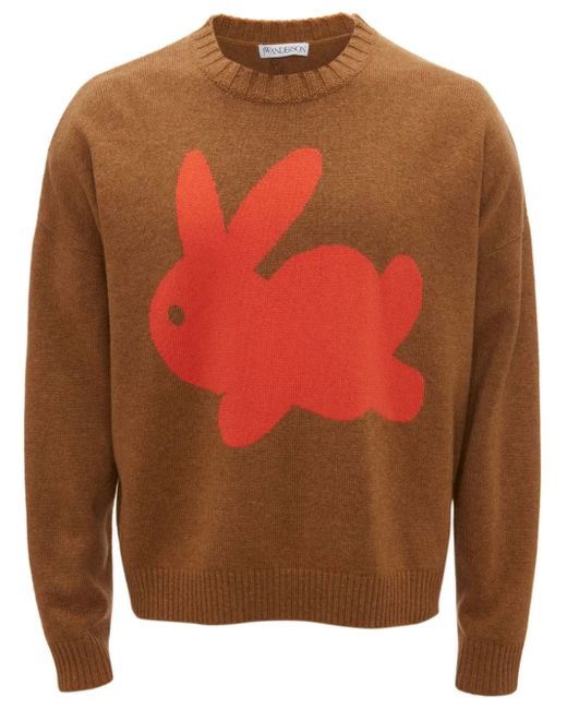 J.W.Anderson bunny-print wool-blend jumper