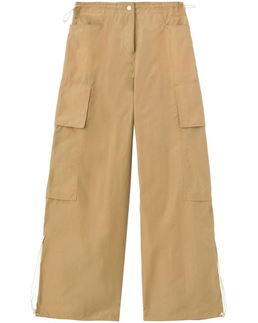 Palm Angels low-rise wide-leg parachute trousers
