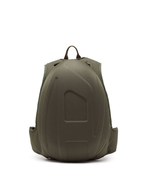 Diesel logo-embossed hard shell backpack